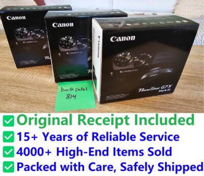 BRAND NEW   Canon PowerShot G7 X Mark III Camera SILVER USA   TRUSTED SELLER
