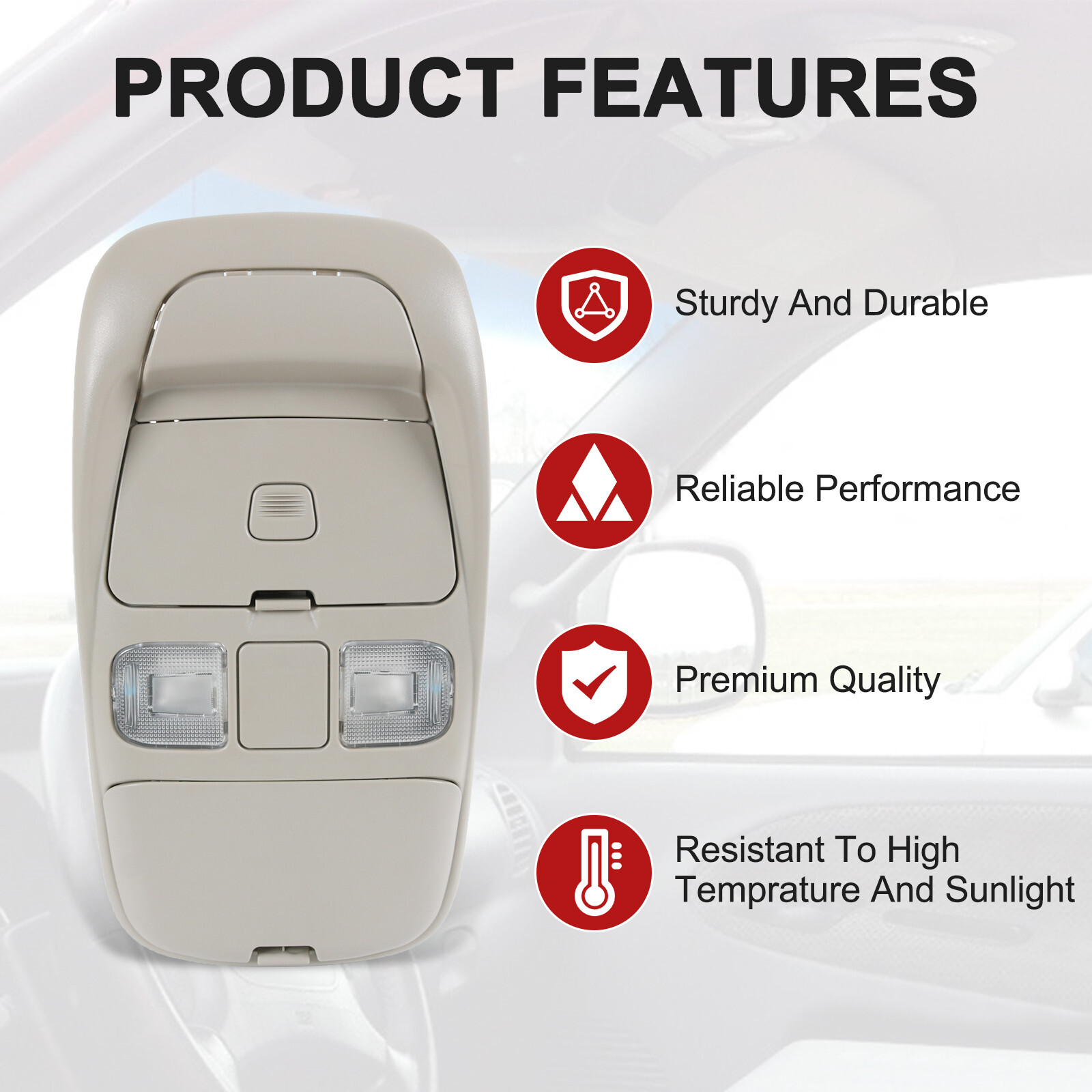 Overhead Console Dome Light Storage Fit 1998-2002 Dodge Ram 1500 2500