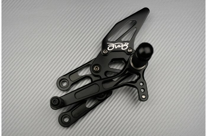 Commandes reculées CBR 1000 RR vert repose pied racing reglable Honda SC57 06-07