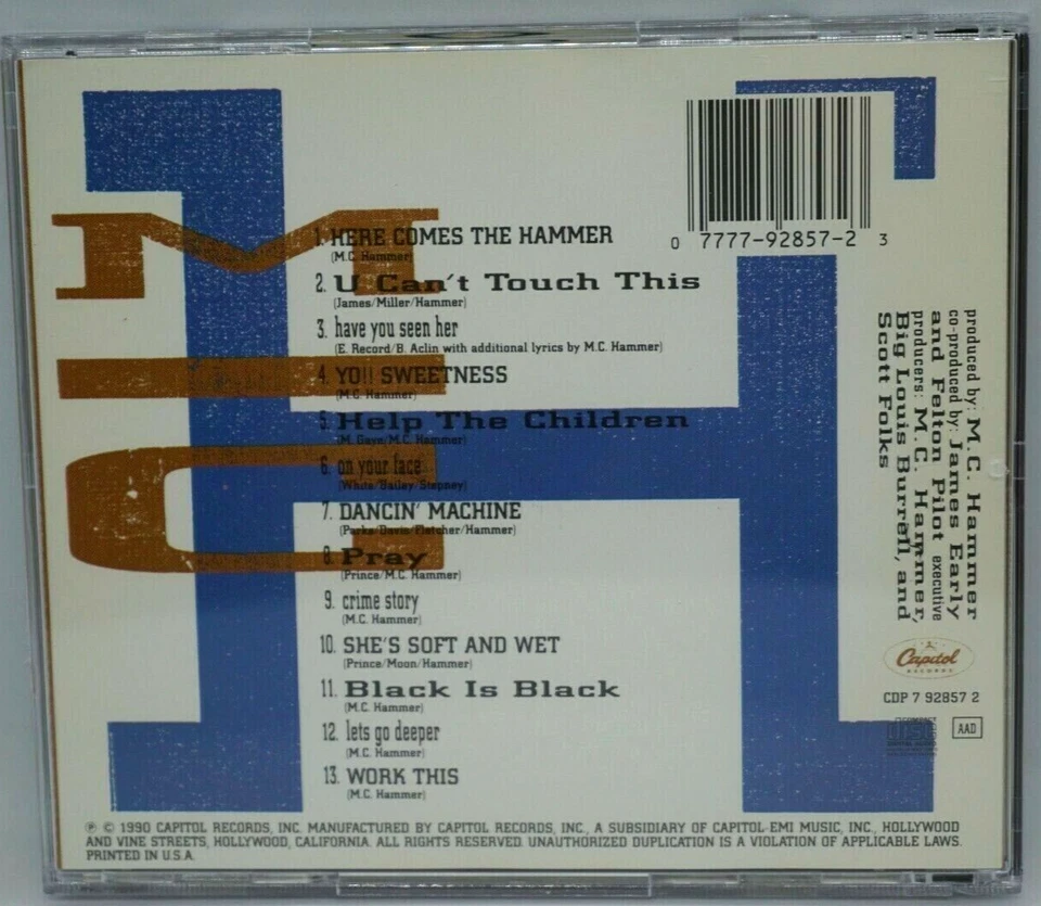 MC Hammer : Please Hammer Don't Hurt 'Em CD Album - U Can't Touch This - HTF - Image 2 of 3
