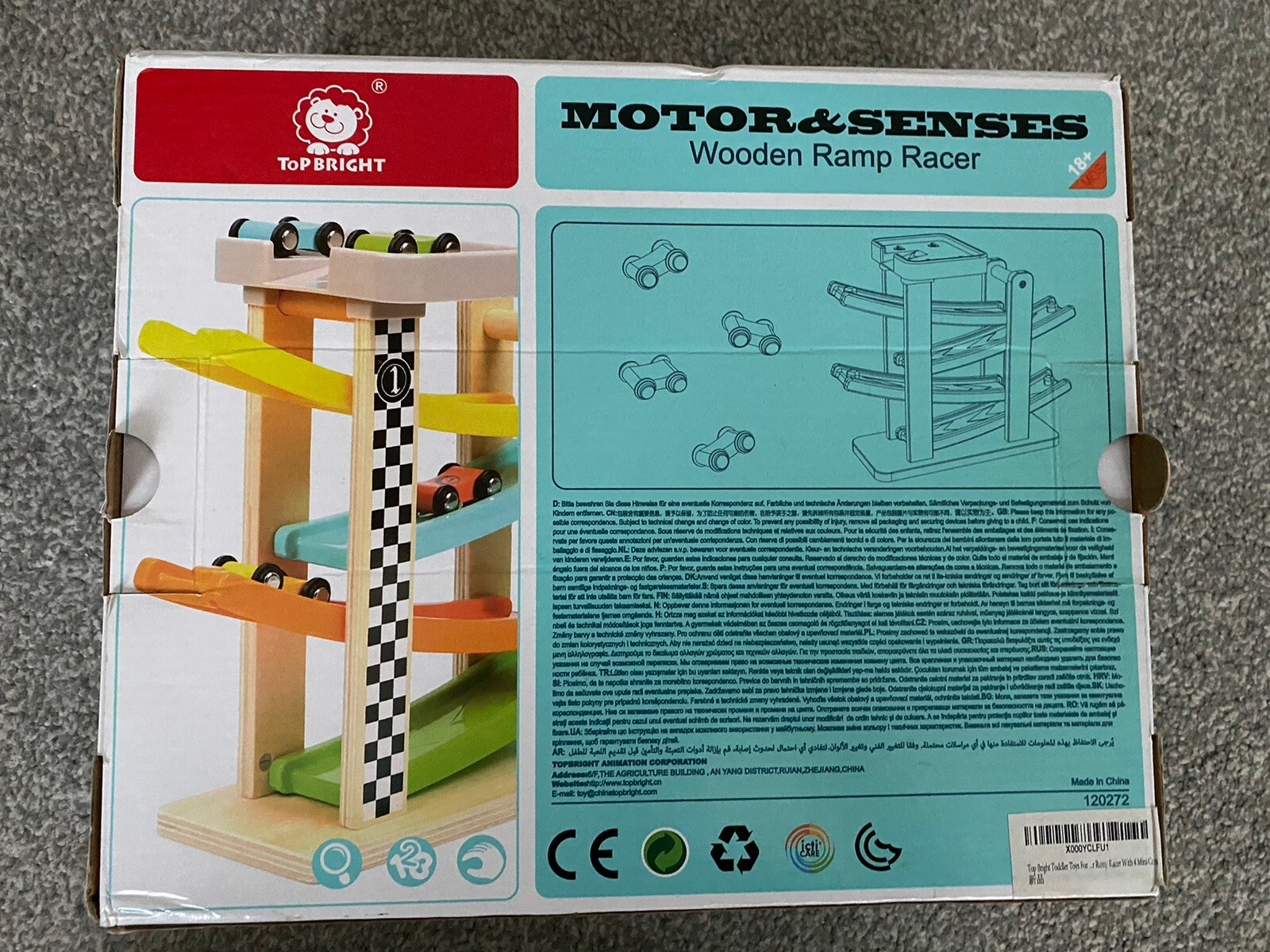 TOP BRIGHT Motor and Senses Wooden Ramp Racer 18m + Children NEW, bow