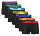 Mens 7 Pack Boxer Shorts 7 Days Of The Week Underwear Trunks Boxers Shorts S-2XL