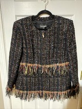 New With Tag CHANEL 17A Jacket Tweeded Tulle MD046 Size: 50
