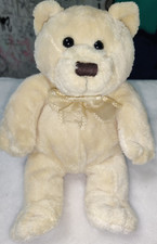9" Tan Teddy Bear Plush With Bow