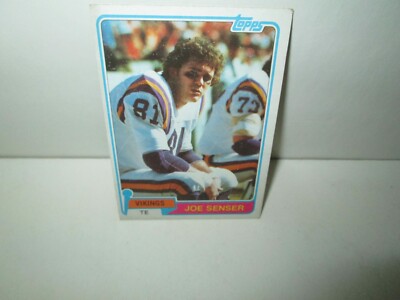JOE SENSER 1981 Football card Topps #217 Rookie Rc Minnesota Vikings TE ...