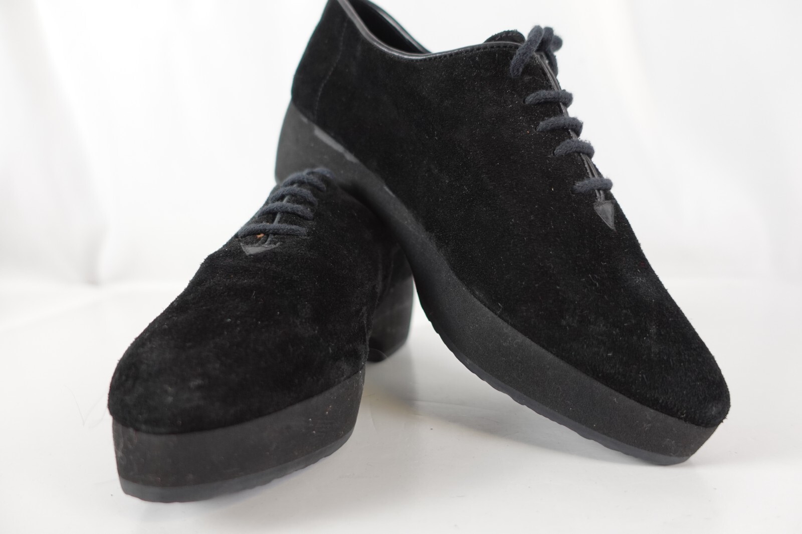 SAINT LAURENT Scarpe stringate YSL donna pelle scamosciata casual taglia 7 5 nere Italia Oxford