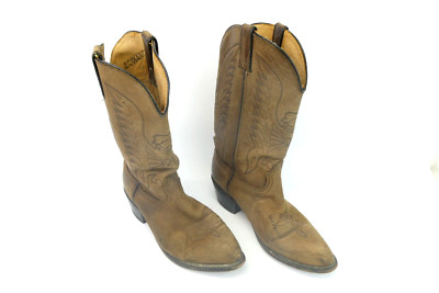 Leather Mens Size 9.5D Made in USA Durango Lea Vamp & Fox Cowboy Boots DB503