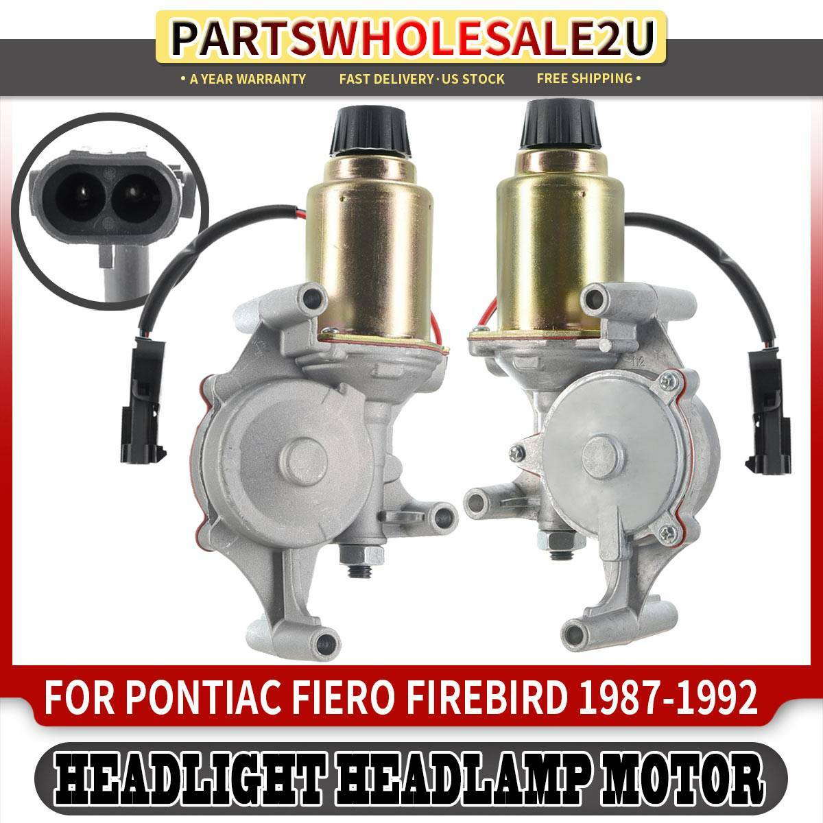 Headlight Motor For Pontiac Firebird 1987-1992 (Left) & Fiero 1987-1988 (Right) - Replacement