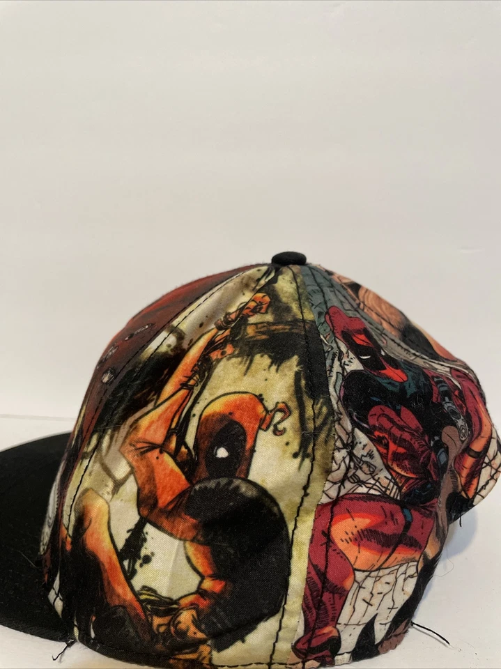 Marvel Deadpool All Over Print SnapBack Hat Nylon & Cotton - Image 4 of 4