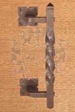 MANIGLIONE FERRO FORGIATO MANIGLIA MANIGLIONI PORTONI PORTONE-  A775 ANTICO