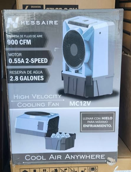 Hessaire 900 CFM Portable Evaporative Air Cooler Swamp Cooler 350