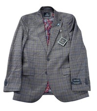 NEW Tailorbyrd Men's Suit Jacket Gray Size 38R NWT FREE Shipping