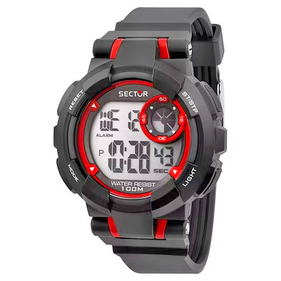 Sector EX-36 R3251283001 Herren Digitaluhr Neu Sport 45 mm blau LED