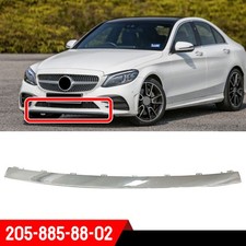 Front Spoiler Lippe Stoßstange Mitte Chrom für Mercedes W205 C-Klasse AMG 19-23