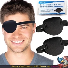 2PCS 3D Adjustable Eye Patches for Left or Right Eyes for Adults and Kids