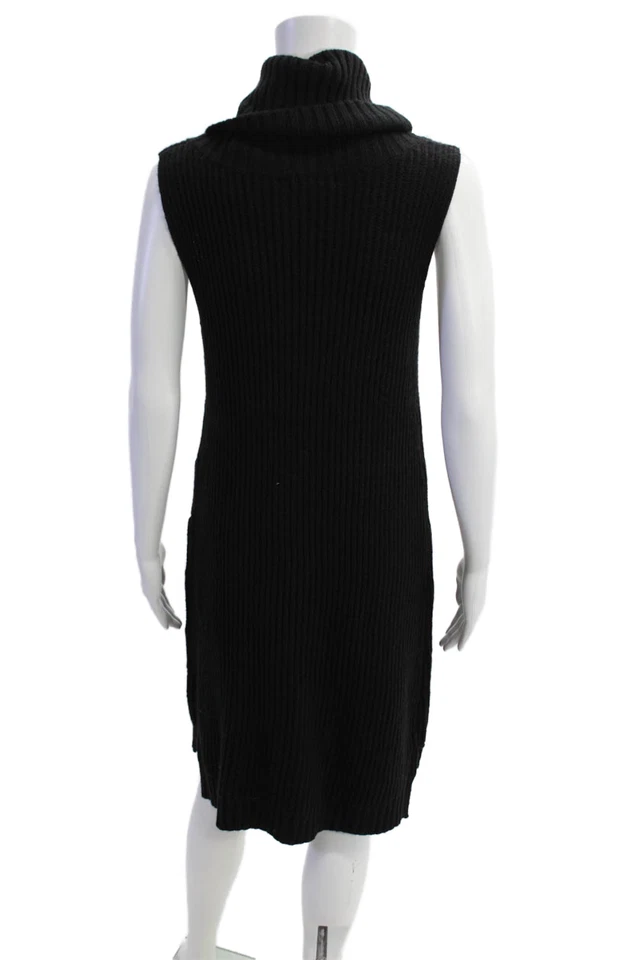 Suéter Top BB Dakota Mujer Tejido Sin Mangas Cuello Alto Negro Talla S Foto 3 de 4