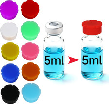10Pack 5Ml Glass Vial Cap 10 Colors Peptide Caps for 5Ml 10Ml 20Ml 30Ml Glass