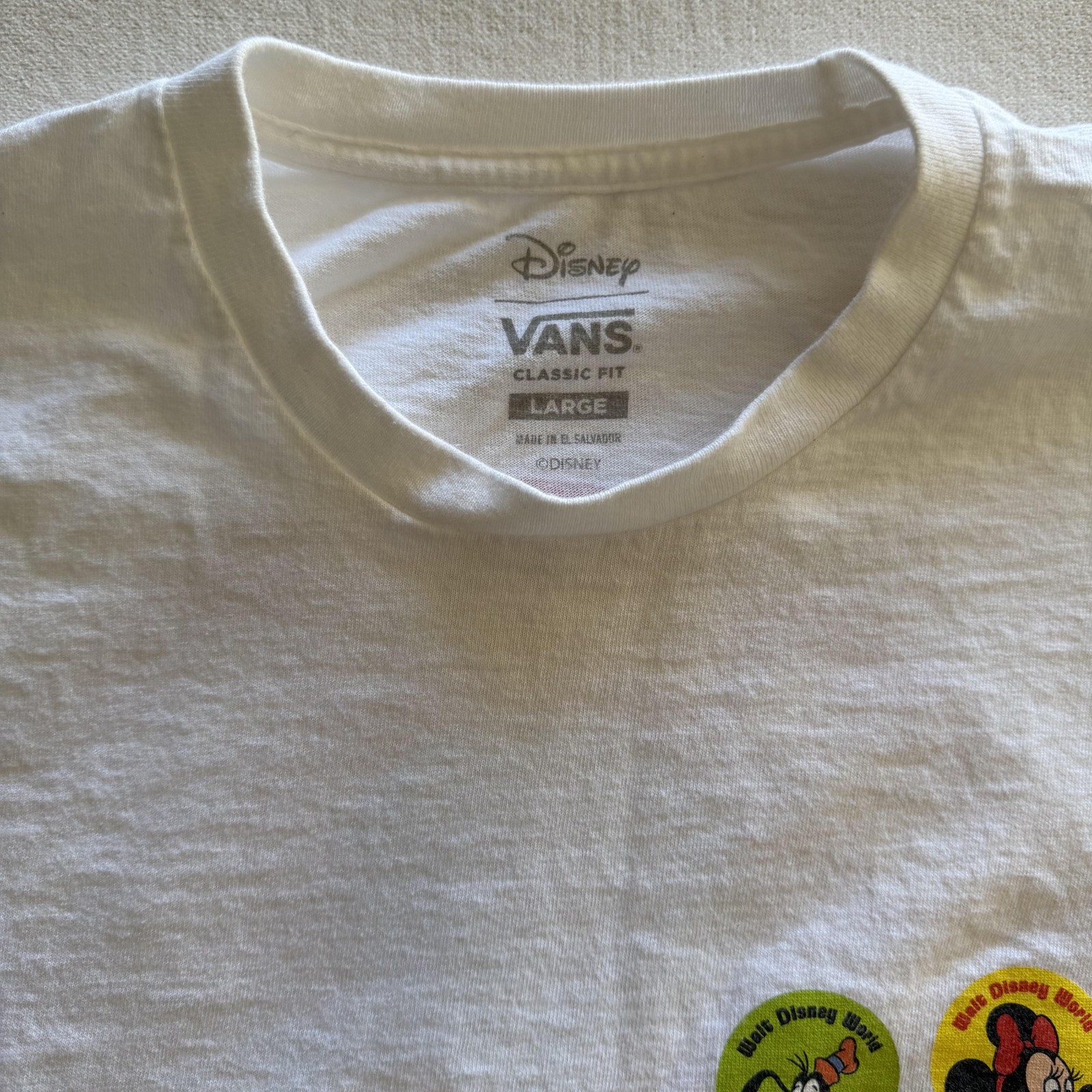 Vans Shirt Mens Large Disney Walt Disney World Mickey Donald Goofy Graphic Tee thumbnail 2