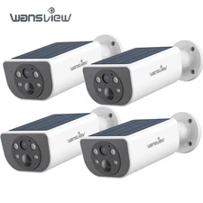4 Pack Wansview Solar Security Camera 2K Wireless Outdoor Camera Human Detection