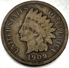 1909 Indian Head Cent G Good Condition 1c One Cent US Coin - 1002
