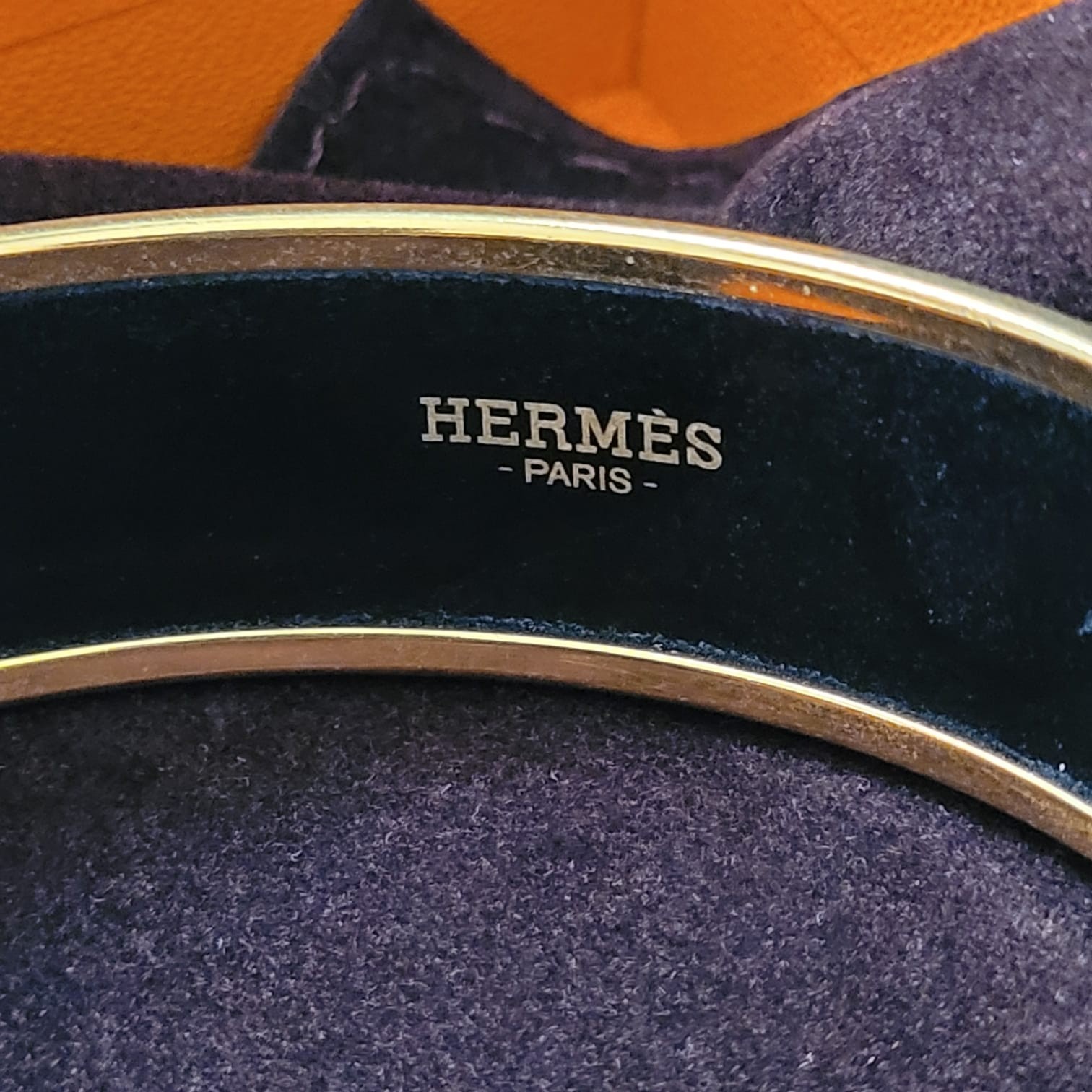 ✨️HERMÉS✨️ MEDIUM WIDTH ENAMEL BANGLE SIZE 70 VER… - image 7