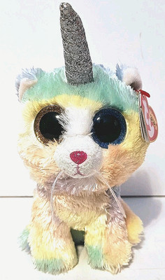 TY - Beanie Boos - Heather - 6'' Uni-Cat - Glitter Eyes - Tags