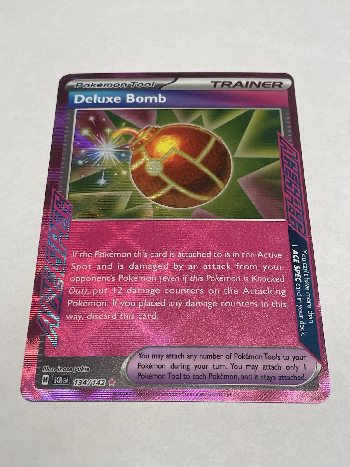 Pokémon Deluxe Bomb 134/142 Sv07: Stellar Crown ACE SPEC Holo Rare MP