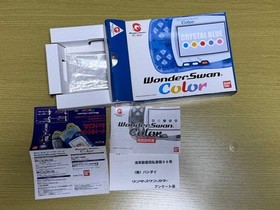 Bandai WonderSwan Color Crystal Blue Console with Box, Manual + Game Working JP
