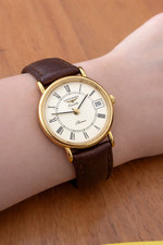Longines Presence Vintage Ladies Quartz Watch Gold Plated Classic UK