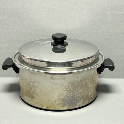 Vintage Emdeko 5 Qt Stock Pot 3-Ply 18-8 Stainless Steel USA Cookware