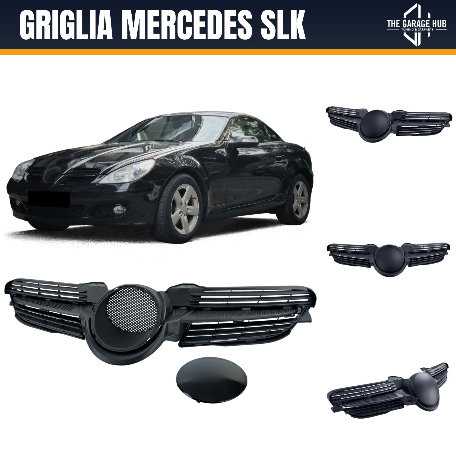 Griglia Anteriore per Mercedes Slk R171 2004-2007 Vorfacelift - Immagine 1