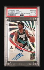 2022 PANINI SPECTRA RADIANT SIGNATURES #RSSSP SHAEDON SHARPE MARBLE /5 PSA 8
