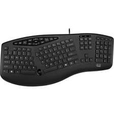 Adesso AKB-160UB TruForm Ergonomic Desktop Keyboard - Cable - 104 Key s