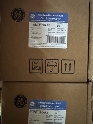 THQL1120AF2 10PCS NEW GE THQL 1P 20AMP ARC FAULT CIRCUIT BREAKER AFCI w/ PIGTAIL