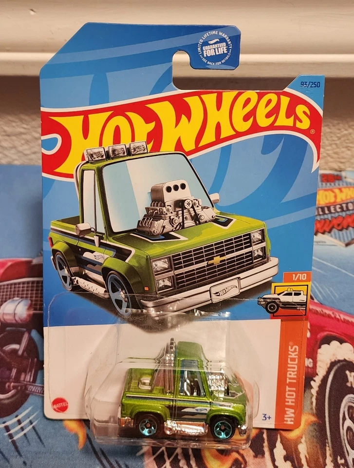 🔥Hot Wheels HW Hot Trucks 1/10 Toon'D '83 Chevy Silverado 93/250 Green🔥 - Image 2 of 3