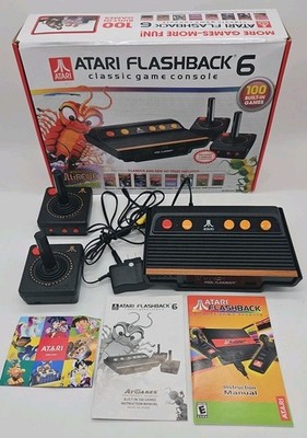 Atari 2600 Flashback 6 Classic Video Game Home Console 100 Built In Games Tested