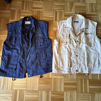 2 Westen Größe L Dunkelblau Beige Creme Marke Basic Concept