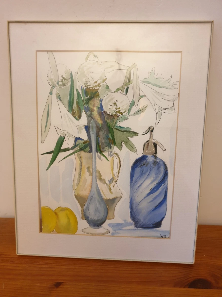 1960 nature morte à la pastéque et au mortier 50F 1,16-0,81 isorel