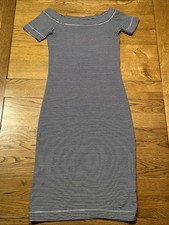 H&M Ladies Size Eur XS Size 6 Black And White Stripe Bodycon Dress