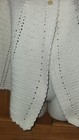 VINTAGE Custom Handmade By Renee Wilson Crochet Button Up Shawl/Wrap Cream OSFM — photo 7