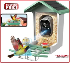 Bird Buddy Smart Bird Feeder With Camera Solar Powered Solar Roof - New