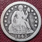 1843 Seated Liberty Dime 10c Better Grade #96054