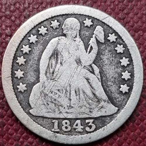 1843 Seated Liberty Dime 10c Better Grade #96054
