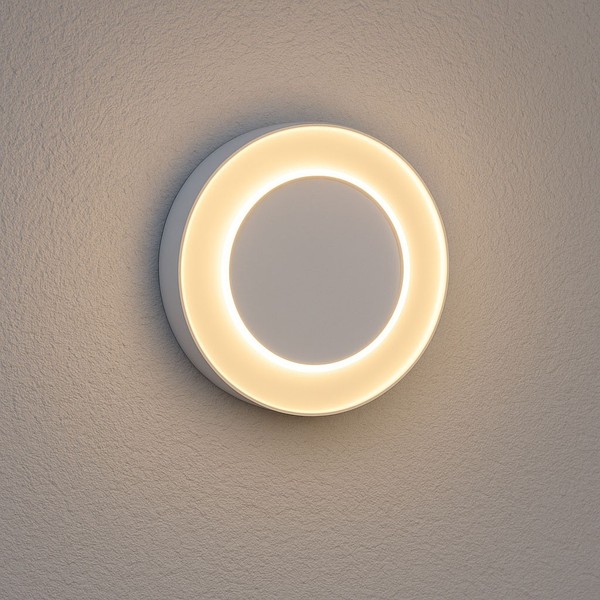 Led AußEnleuchte Wandlampe Circular Weiß Rund Ø20Cm IP54 13W 700Lm Warmweiß-image