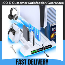 PS5 Slim Pro Stand Cooling Station LED Contro...