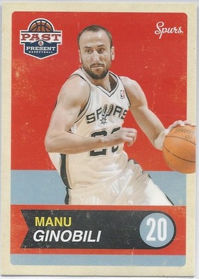 2011-12 Panini NBA Past & Present MANU GINOBILI Bologna San Antonio Spurs #28
