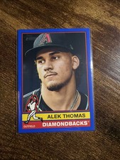 ALEX THOMAS DIAMONDBACKS 2025 TOPPS HERITAGE BASEBALL BLUE BORDER 