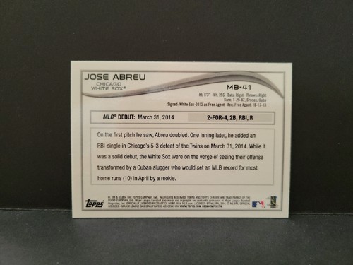 2014 Topps Chrome Update Mega Box Jose Abreu #MB-41 Rookie RC - Picture 2 of 2
