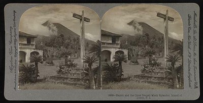 Mayon and the cross draped misty splendor, Island of Luzon, P. I. 1906