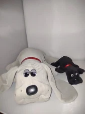 Pound Puppy Plush Solid Gray Dog 17’’ Tonka Vintage 1985 & Newborn Black